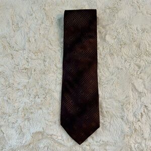 Joseph Abboud Dark Brown Geometric Tie